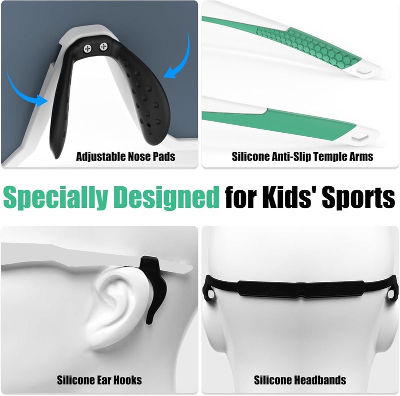 Xtiger Kids Sunglasses Polarized Youth Baseball Sunglasses for 8-14 boys girls UV400 Sports Softball Cycling Glasses - Image 5
